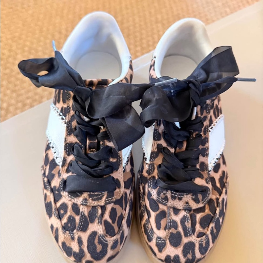 Universal Thread Leopard Print Sneakers with Black and White